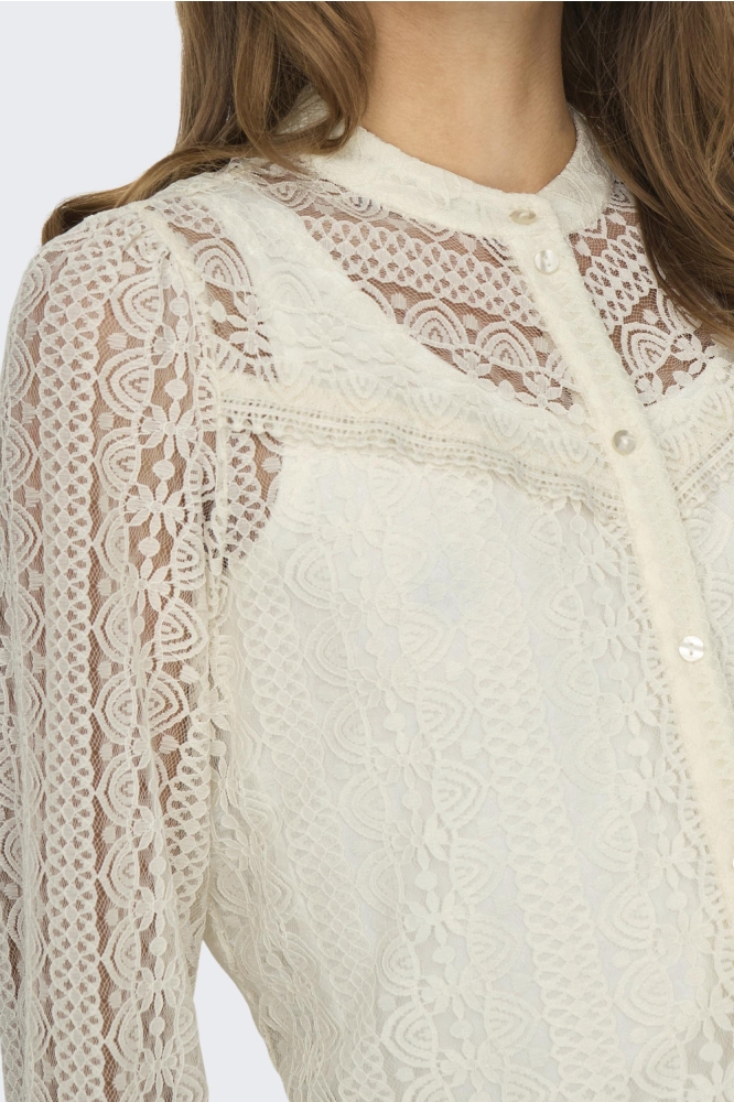 ONLREBA LACE L/S SHIRT WVN NOOS 15282071 Egret